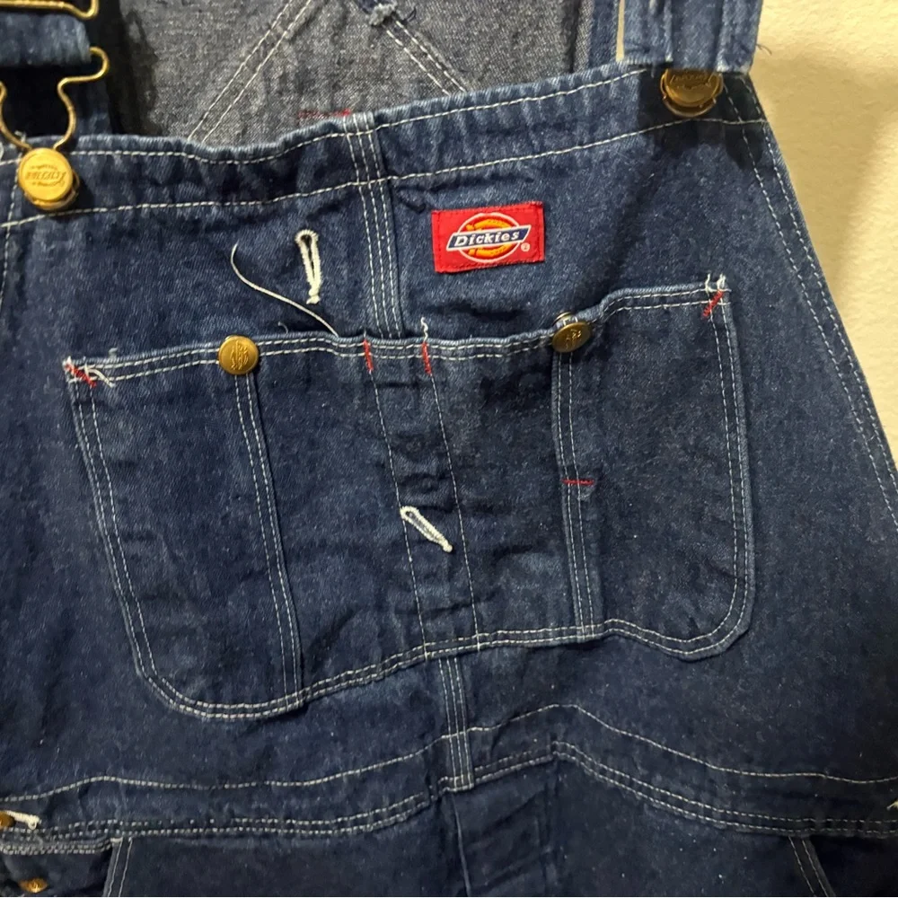 Baggy Dickies Indigo Bib Overalls - Picture 3 of 5